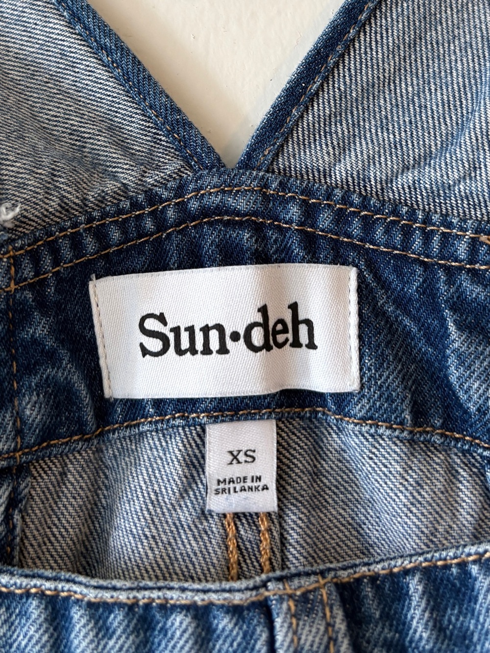 Sunday Best Overheard Denim Overalls Size XS Utility Workwear Streetwear Casual - Picture 9 of 11